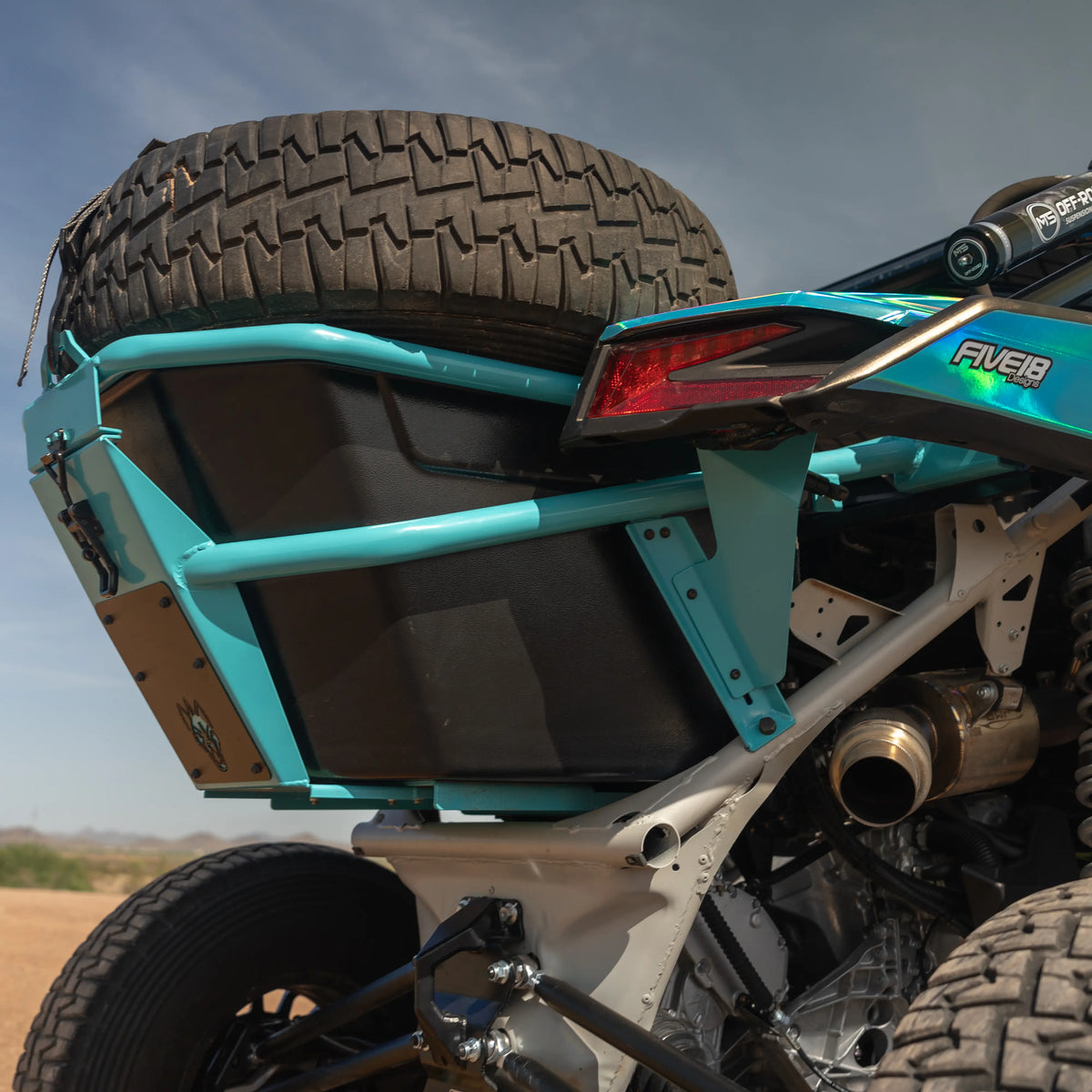 B2G Can Am X3 Rear Storage and Tire Rack Chupacabra Offroad