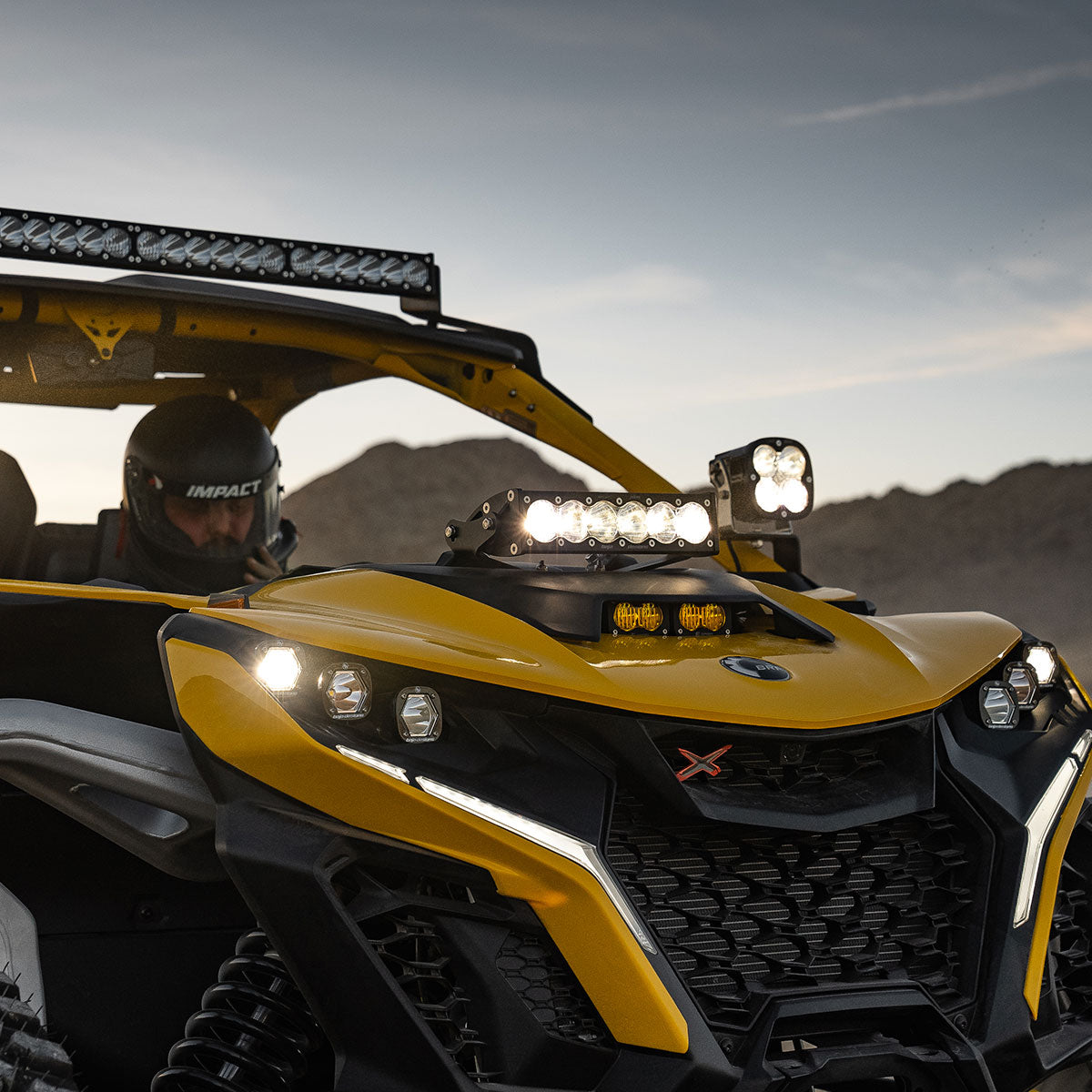 Baja Designs Can-Am Maverick R Amber 10in OnX6+ Shock Tower Kit main image 0