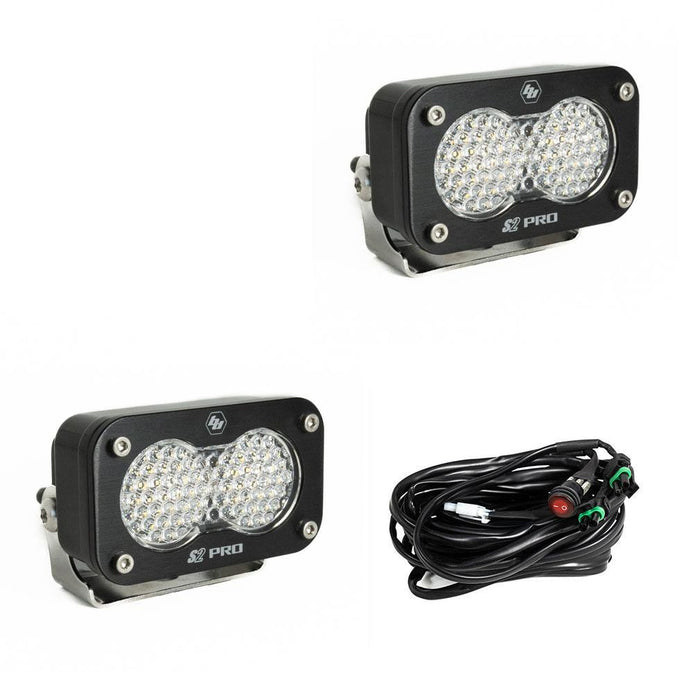 Baja Designs LEDライト ブラック2個セット Baja Designs S2 Pro Black LED Auxiliary Light Pod Pair