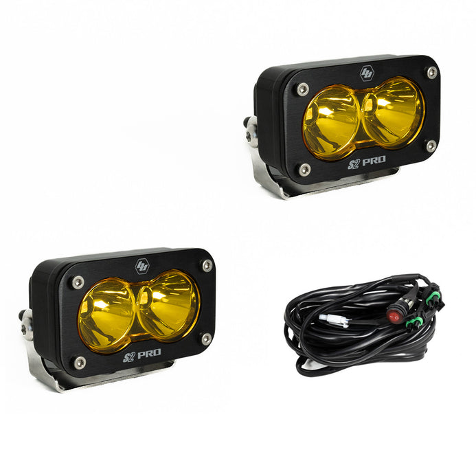 Baja Designs LEDライト ブラック2個セット Baja Designs S2 Pro Black LED Auxiliary Light Pod Pair