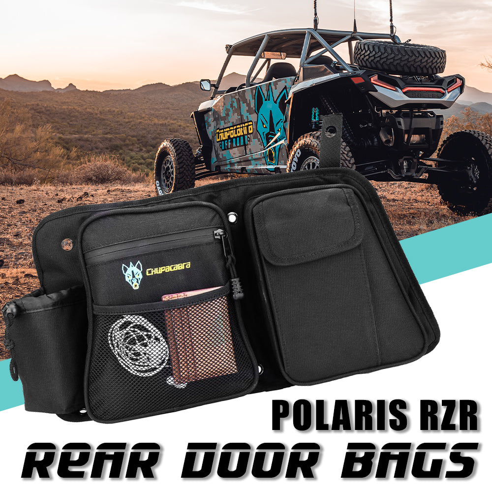 MICTUNING RZR Rear Door Bags Passenger and Driver Side Storage Bag Set